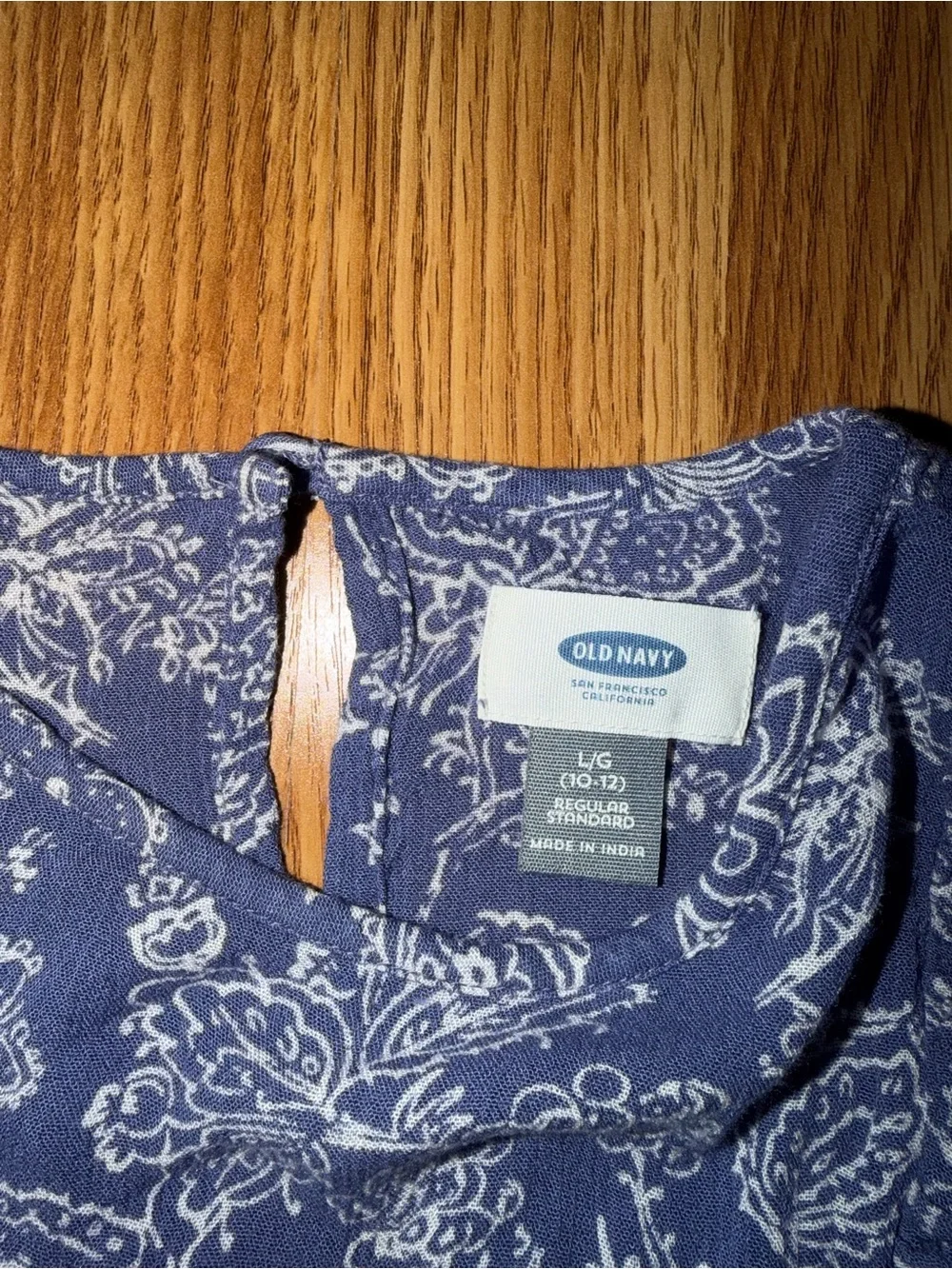 Old Navy Blue Floral Ruffle-Sleeve Dress